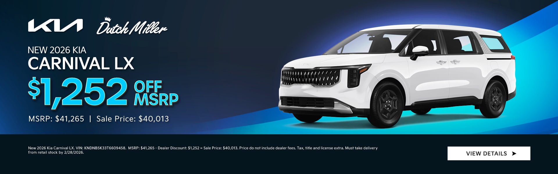 New 2026 Kia Carnival LX