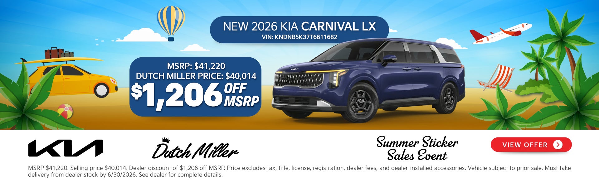 New 2026 Kia Carnival LX