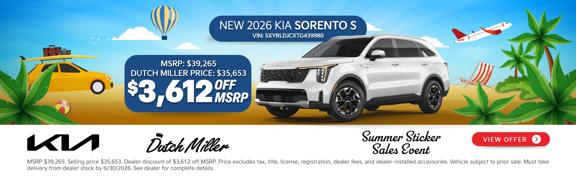 New 2026 Kia Sorento S