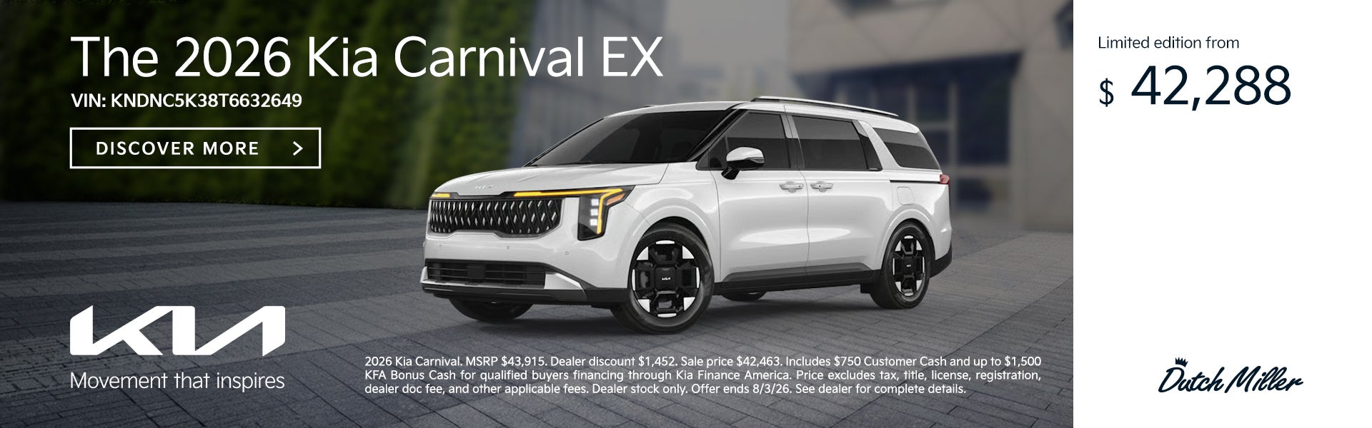 New 2026 Kia Carnival EX