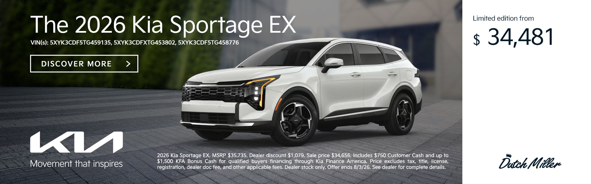 New 2026 Kia Sportage EX