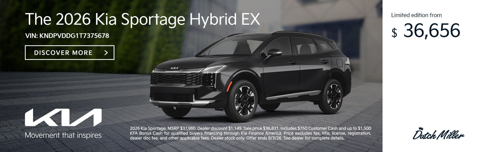 New 2026 Kia Sportage Hybrid EX