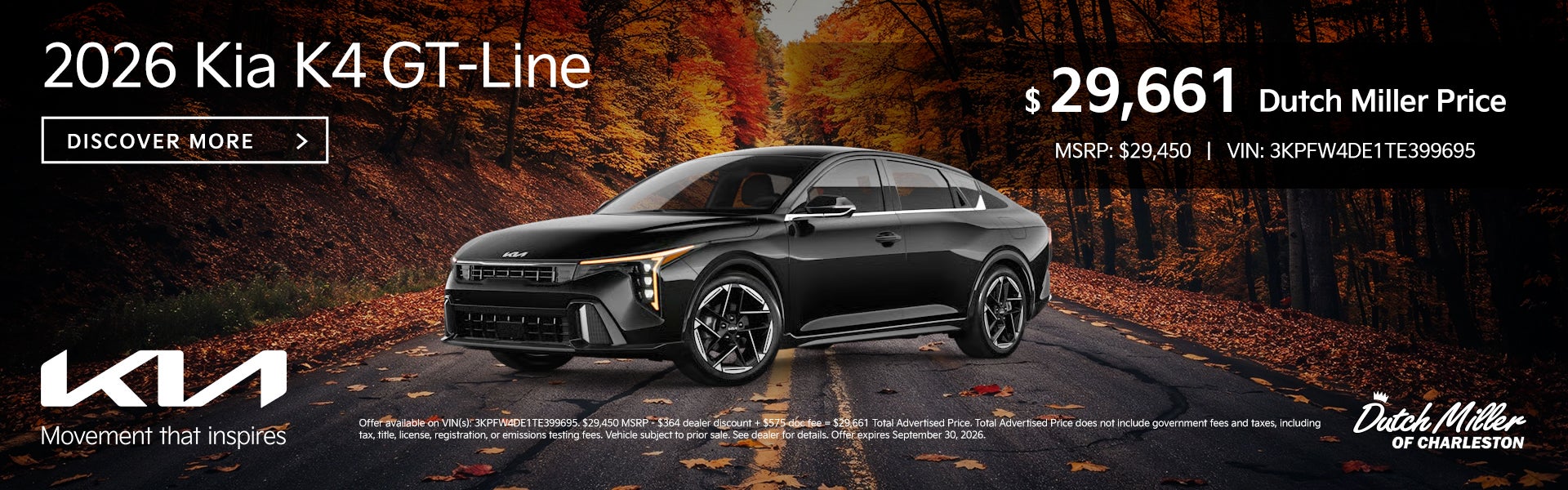 New 2026 KIA K4 GT-LINE