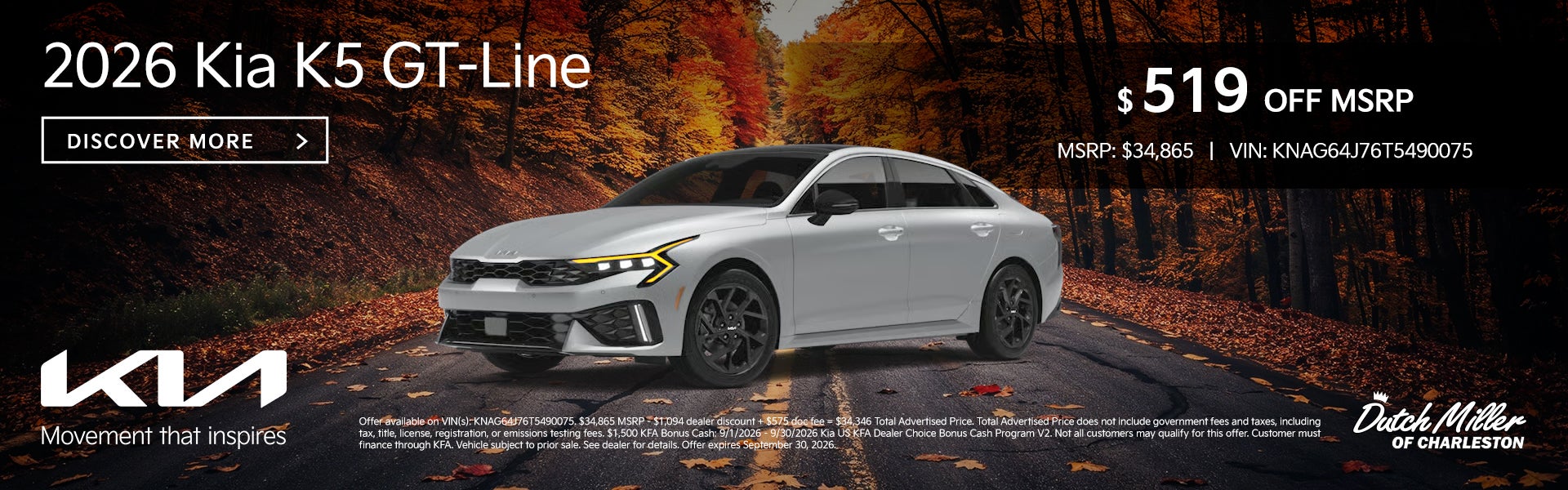 New 2026 KIA K5 GT-LINE